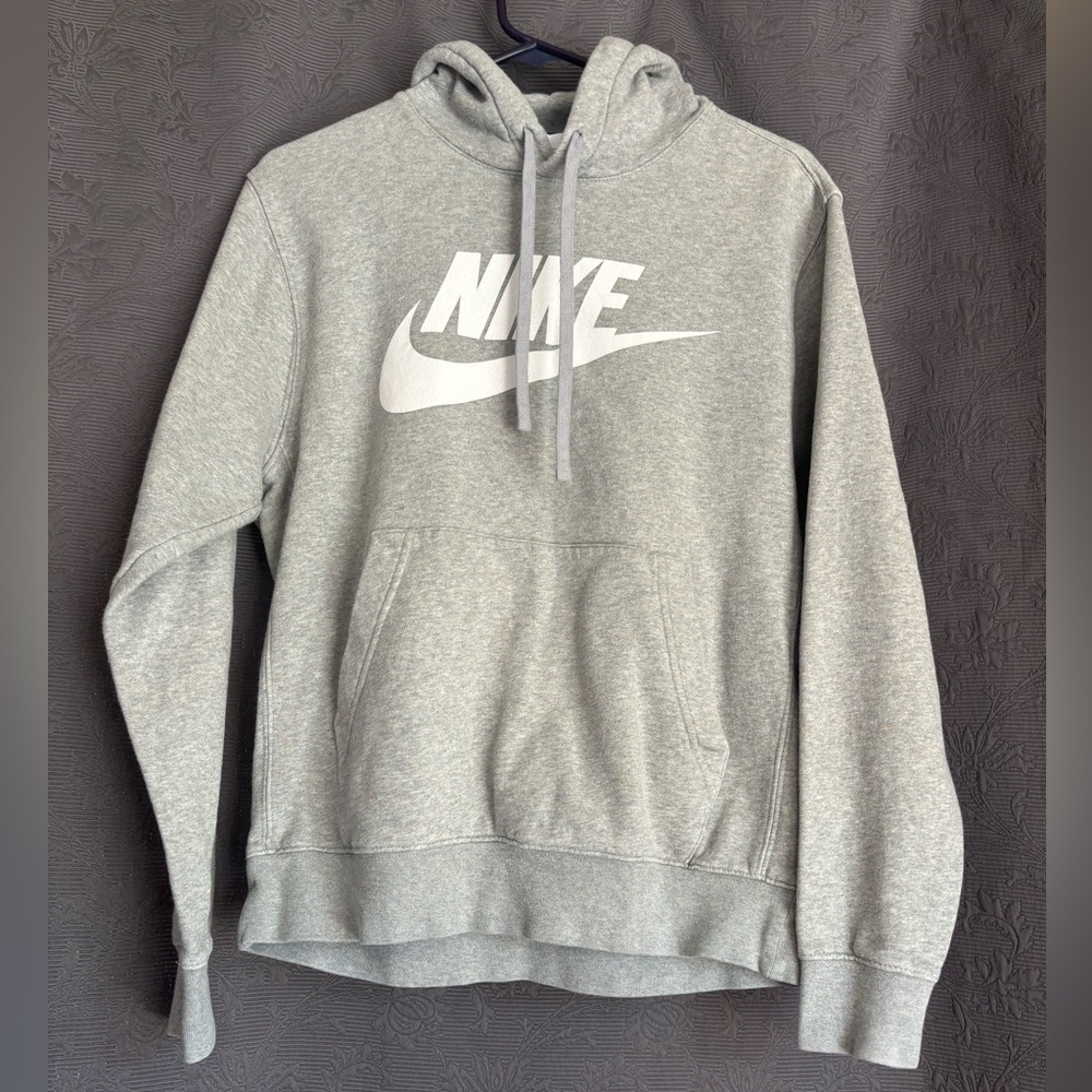 Nike Women's Gray Hoodie with White Logo